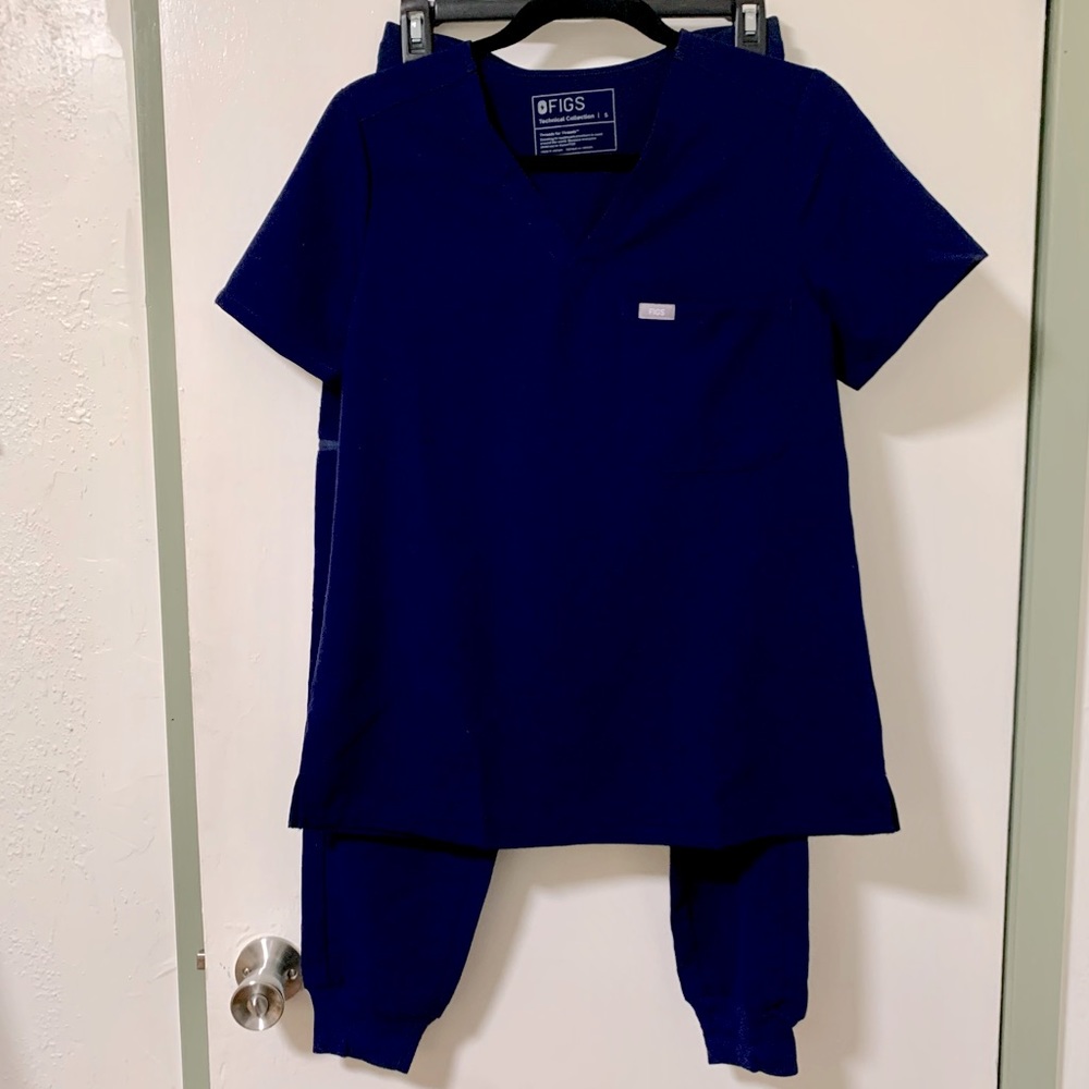 FIGS Scrubs Navy Blue Set (S)